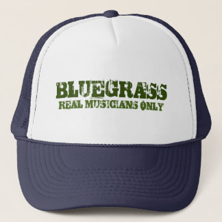 Boné Música Bluegrass Músicos reais apenas texto duro
