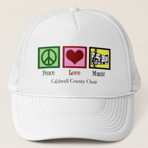 Boné Músico Personalizado de Música de Paz e Amor