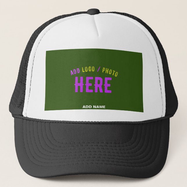 BONÉ NA MODA PERSONALIZADO BRANCO DE FLORESTA PRETA VER (Frente)