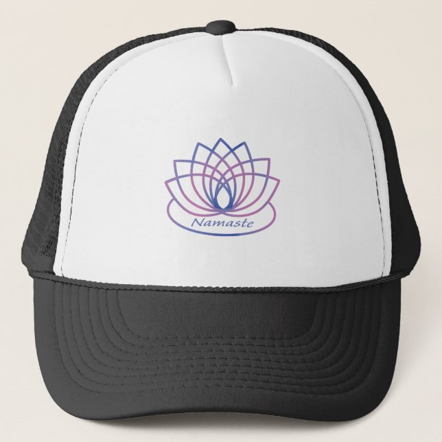 Boné Namaste Purple e Flor de Lotus Rosa (Frente)