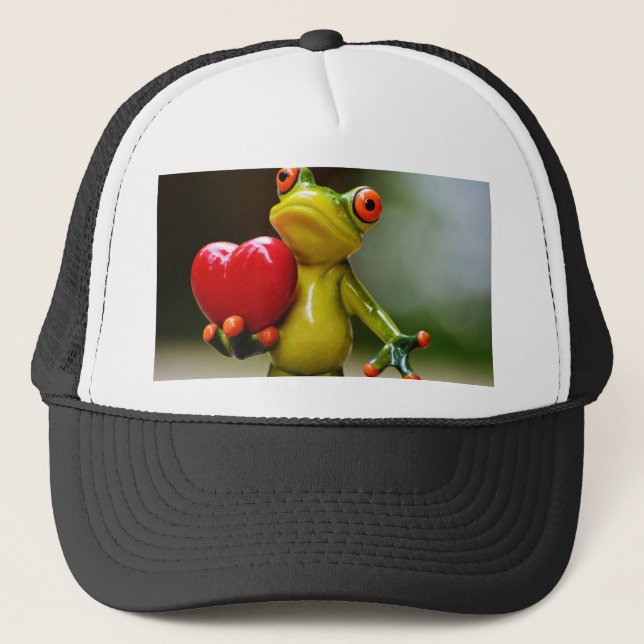Boné Namorados Vermelho Sapo Verde (Frente)