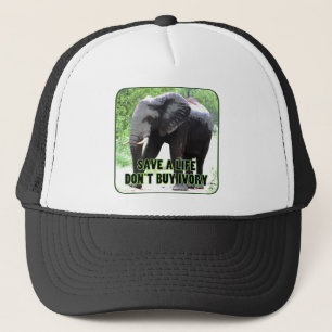 Boné Não Comprar Ivory, salve a vida de um elefante