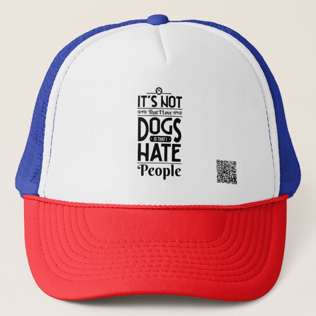 Boné Não é que eu ame cachorros (Frente)