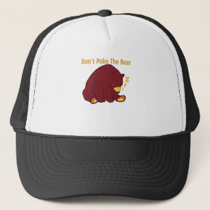 Boné não faça cocô no urso - design do urso de papa