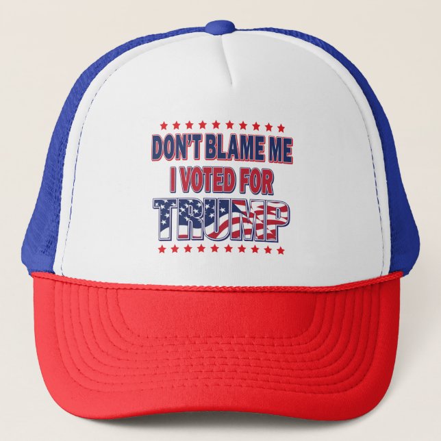 Boné Não me culpes, votei em Trump (Frente)