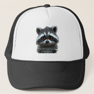 Boné Não quero trabalhar com o Raccoon Animal