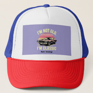 Boné Não Sou Velho Sou Clássico Camisa Divertida Gráfic