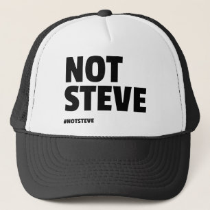 Boné Não Steve (texto preto)