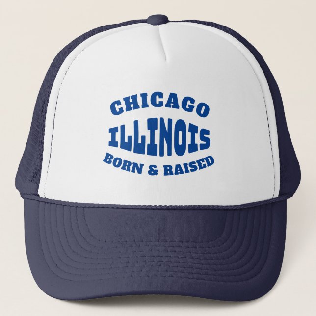 Boné Nascer de Chicago Illinois e Raised (Frente)