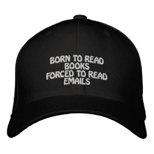 Boné Nascer para ler livros forçados a ler e-mails