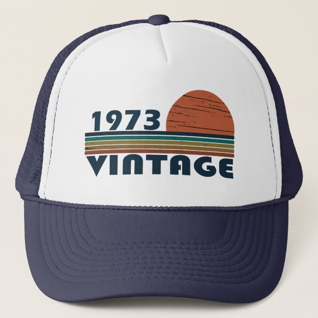 Boné nascido em 1973 vintage aniversário de 50 anos (Frente)