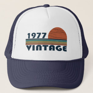 Boné nascido em 1977 vintage aniversário