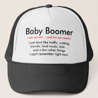 Boné Nascido no Baby Boom irritadiço - chapéu