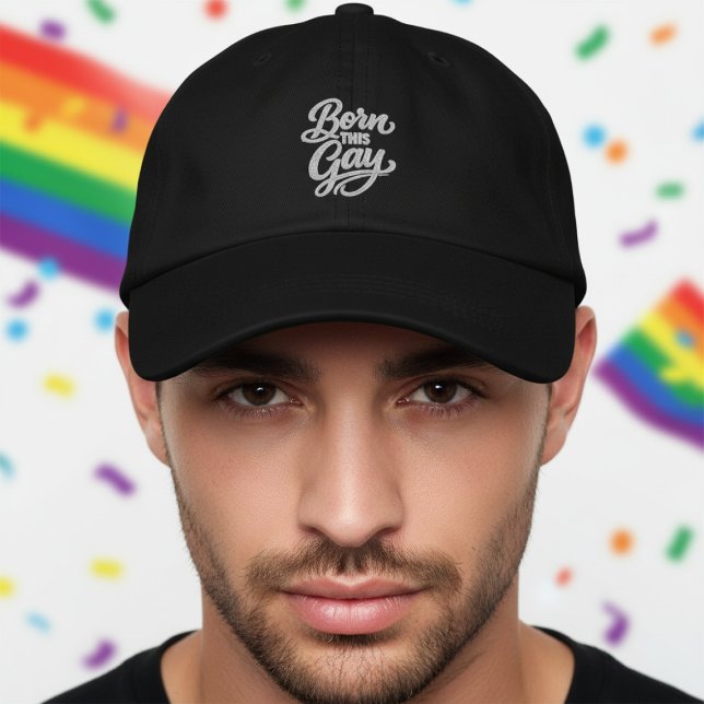 Boné Nascido Orgulho Gay (Born This Gay Pride Embroidered Baseball Cap
by Ricaso. Be your authentic self Ideal for pride month)