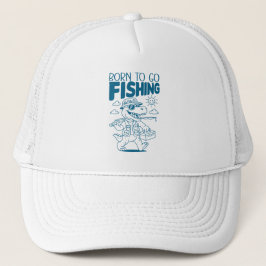 Boné Nascido Para Ir Pescar - Cool Fish Dino T-rex Aman