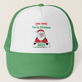 Boné Natal da família personalizada