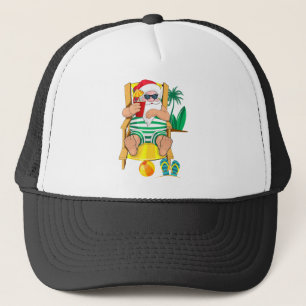 Boné Natal Em Julho Papais noeis Beach Tshirt Havaiana