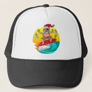Boné Natal em julho Papais noeis Surf Havaiano Verão