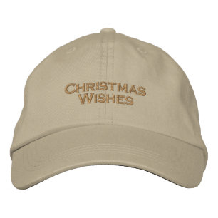 Boné Natal Personalizado Deseja Feriado Ajustável Khaki