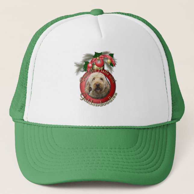 Boné Natal - plataforma os salões - Goldendoodles (Frente)