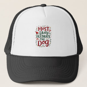 Boné Natal Provavelmente Decore Cachorro Xmas Família
