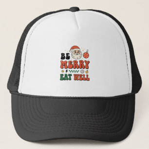 Boné Natal Seja Alegre Coma Bem Design de Papai Noel
