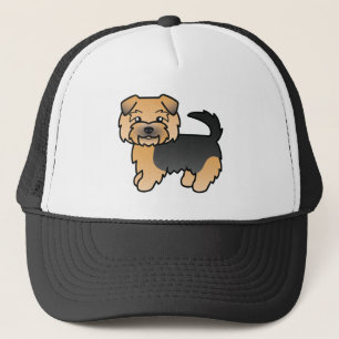 Boné Negra E Tan Norfolk Terrier Cão De Cartoon