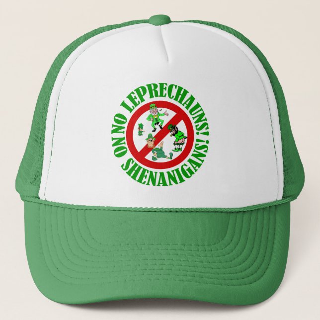 Boné Nenhuns leprechauns, nenhuns shenanigans (Frente)