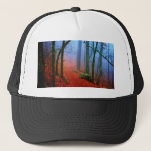 Boné Nevoeiro azul de outono de floresta pintada