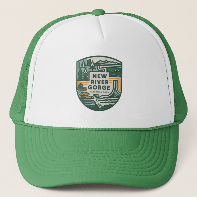 Boné New River Gorge National Park Viagem Emblem (Frente)