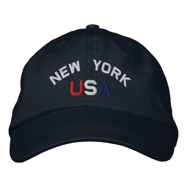 Boné New York USA Embroidera Marinho Blue Hat (Frente)