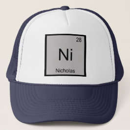 Boné Nicholas Nome Química Elemento Tabela Periódica