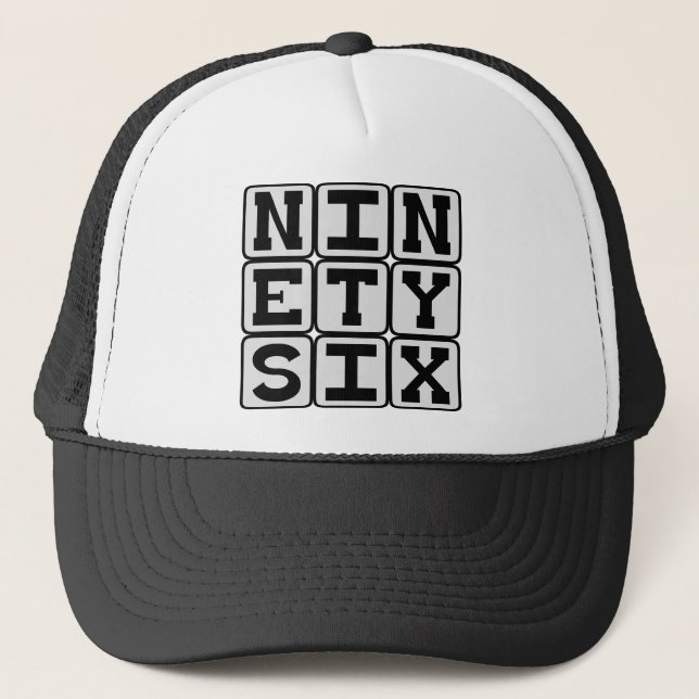 Boné Ninety Six, Número 96 (Frente)