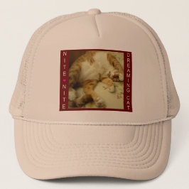 Boné Nite Nite que sonha chapéus da malha do gato