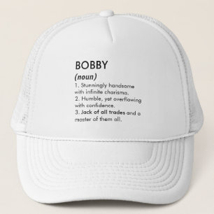 Boné Nome Bobby, Nome editável, Nome personalizado