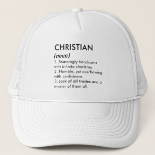 Boné Nome cristão, Nome editável, Nome personalizado