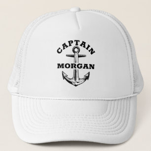 Boné Nome da Âncora do Capitão Personalizado