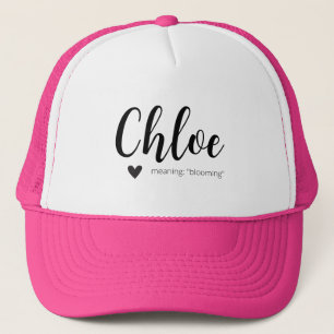 Boné Nome da Chloe Significando Raparigas Nome Personal