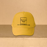 Boné Nome da empresa e logotipo - Hat do caminhoneiro a<br><div class="desc">Trucker que você pode personalizar para colocar seu nome de negócios. Você pode dar a ele um item ou um presente para seus clientes. Você também pode incluí-lo em seus materiais de marketing para anunciar sua empresa ou em seus produtos de promocional para promover seu nome de marca. Chapéu de...</div>