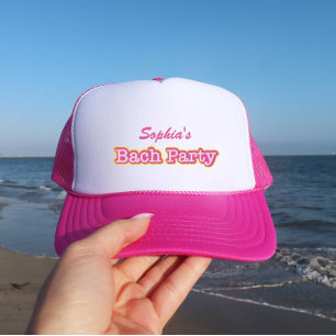 Boné Nome da Festa de Despedida de Solteira Rosa Retro