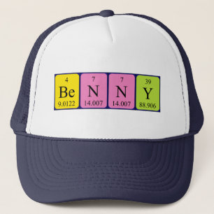 Boné Nome da mesa periódica Benny que