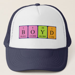 Boné Nome da mesa periódica Boyd que