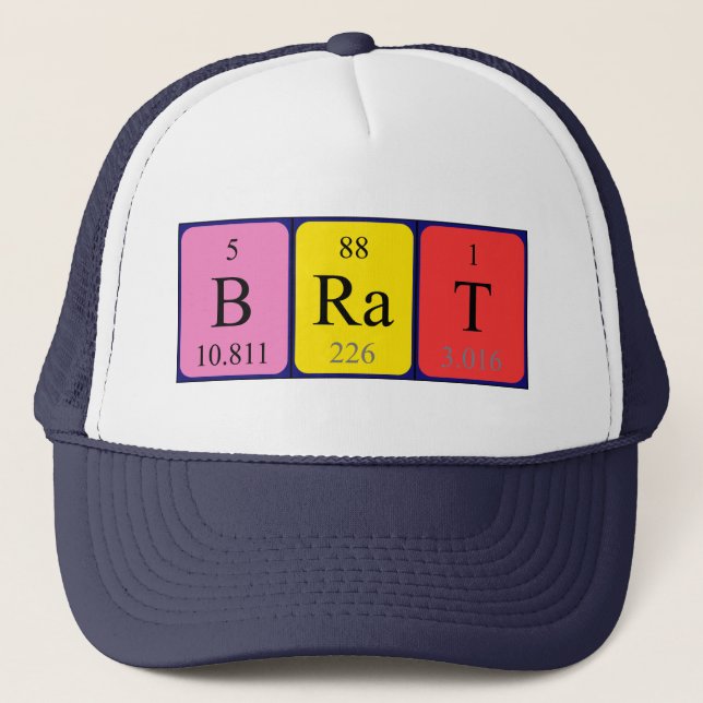 Boné Nome da mesa periódica Brat que (Frente)