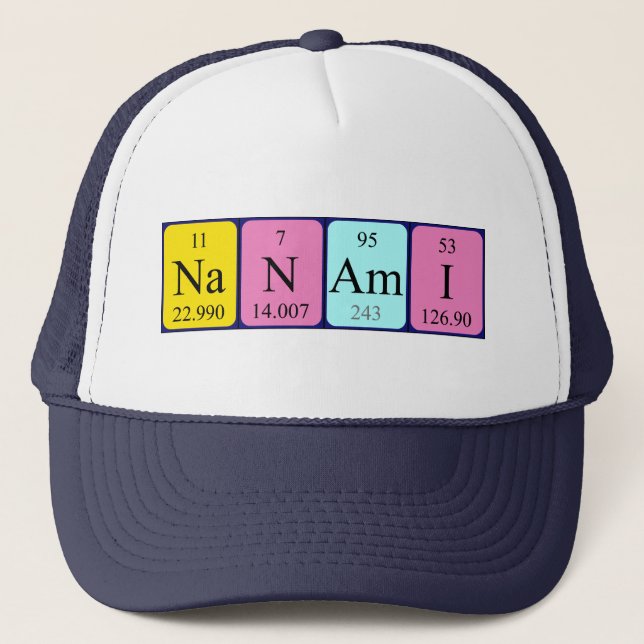 Boné Nome da mesa periódica Nanami que (Frente)