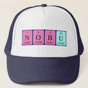 Boné Nome da mesa periódica Nobu que