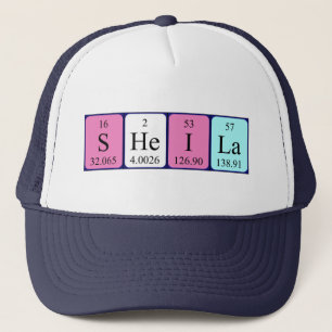 Boné Nome da mesa periódica Sheila que