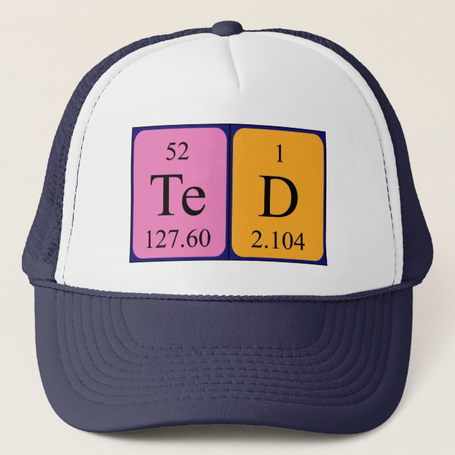 Boné Nome da mesa periódica Ted que (Frente)