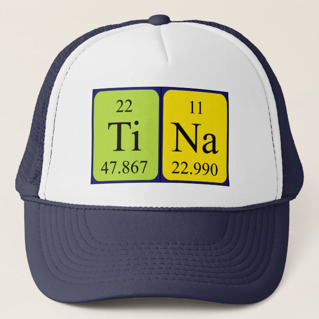 Boné Nome da mesa periódica Tina que (Frente)