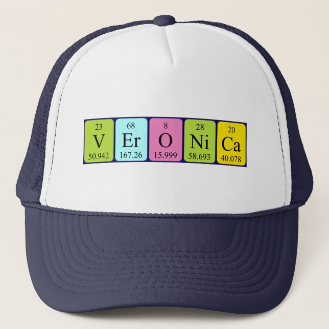 Boné Nome da mesa periódica Veronica que (Frente)