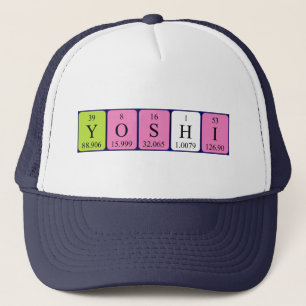 Boné Nome da mesa periódica Yoshi que